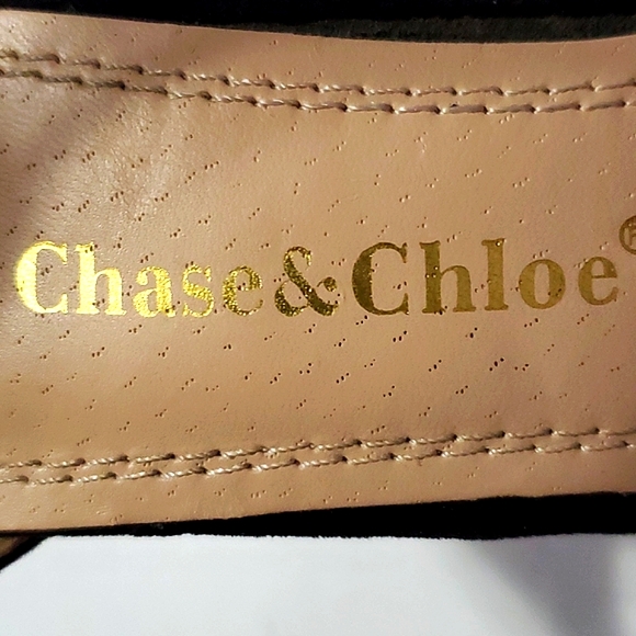 Chase & Chloe Edward Black Fluffy Fuzzy Party Evening Heels 7 - Picture 11 of 12